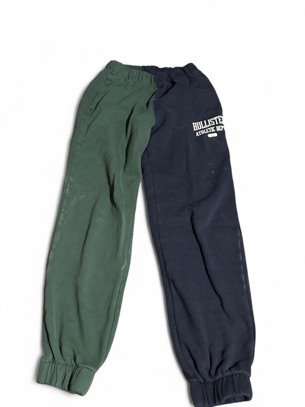 Hollister Green & Navy Colorblock Joggers